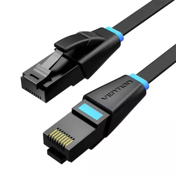 Επίπεδο καλώδιο δικτύου UTP CAT6 Vention IBJBF RJ45 Ethernet 1000 Mbit/s 1 m μαύρο