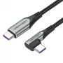 Vention TAKHF USB-C σε USB-C 5A γωνιακό καλώδιο (γκρι)