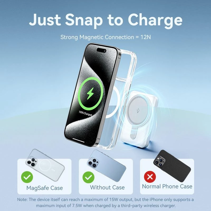 Powerbank ασύρματο 5000MAH 20W/MAGNETIC μαύρο FHSB0 Vention