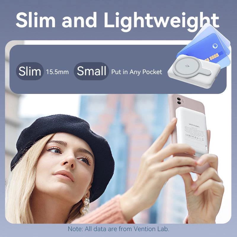 Powerbank ασύρματο 5000MAH 20W/MAGNETIC μαύρο FHSB0 Vention