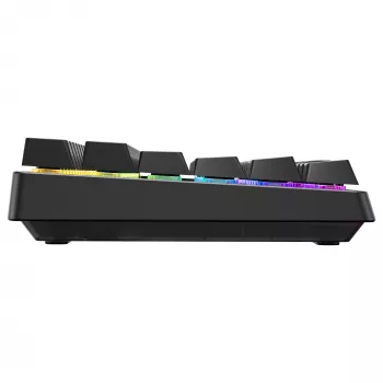 Ασύρματο πληκτρολόγιο gaming Cherry XTRFY K33 Compact 75 % QWERTZ Γερμανικό USB + RF + Bluetooth RGB μαύρο
