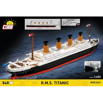 Σετ κατασκευής Cobi R.M.S. Titanic μοντέλο, 848 τεμάχια, συλλεκτικό μοντέλο πλοίου