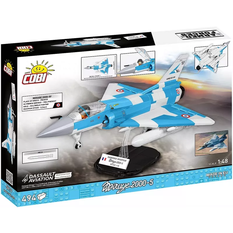 Cobi Mirage 2000-5F Brick Model Kit, Armed Forces Series, 495 τεμάχια, κλίμακα 1:48