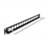Patch Panel DeLOCK 19 ιντσών D-Type 16 Port 1U Μαύρο Μοντέλο 67058
