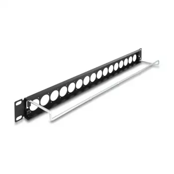 Patch Panel DeLOCK 19 ιντσών D-Type 16 Port 1U Μαύρο Μοντέλο 67058