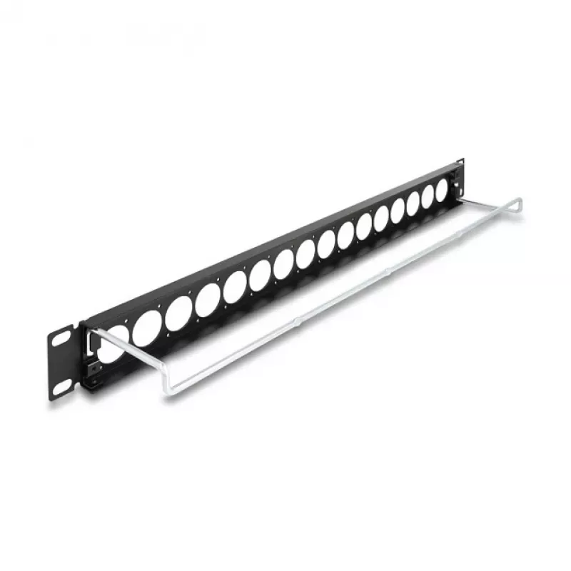 Patch Panel DeLOCK 19 ιντσών D-Type 16 Port 1U Μαύρο Μοντέλο 67058