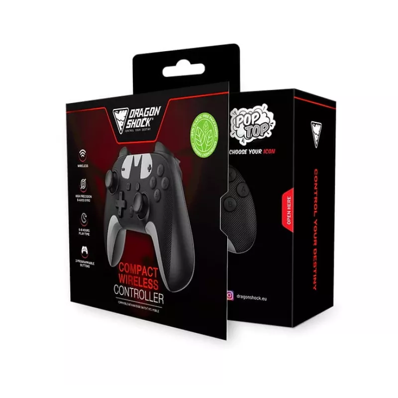 DragonShock PopTop Compact, Gamepad, Nintendo Switch, Κουμπί Πίσω, D-Pad, Home button, Κουμπί Reset, Ασύρματο, Bluetooth, USB Type-C
