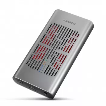 Εξωτερική θήκη AXAGON EEM2-20GD USB-C 20 Gbps για δύο M.2 NVMe SSD με κλωνοποίηση υλικού