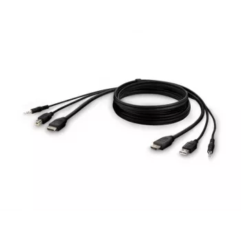 Καλώδιο KVM Belkin F1DN1CCBL — HDMI σε USB A/B με ήχο, υποδοχές USB πληκτρολογίου/ποντικιού, 3 m