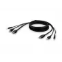 Καλώδιο KVM Belkin F1DN1CCBL — HDMI σε USB A/B με ήχο, υποδοχές USB πληκτρολογίου/ποντικιού, 3 m