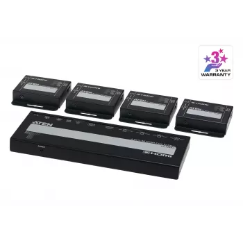 ATEN VS1824KIT 4-Port 4K HDMI Cat 6 kit splitter με 4 δέκτες