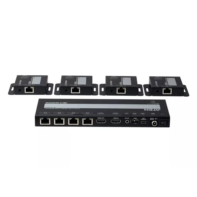 ATEN VS1824KIT Κιτ διαχωριστή HDMI 4K Cat 6 4 θυρών με 4 δέκτες