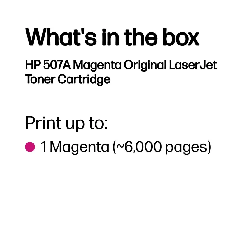 HP 507A ματζέντα γνήσιο τόνερ LaserJet