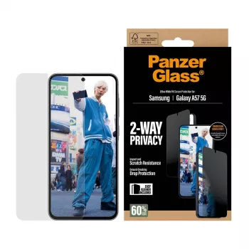 PanzerGlass Privacy Μεμβράνη προστασίας οθόνης UWF - Διαφανής - Samsung Galaxy A57 5G Διαφανής μεμβράνη προστασίας οθόνης