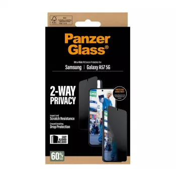 PanzerGlass Privacy Μεμβράνη προστασίας οθόνης UWF - Διαφανής - Samsung Galaxy A57 5G Διαφανής μεμβράνη προστασίας οθόνης