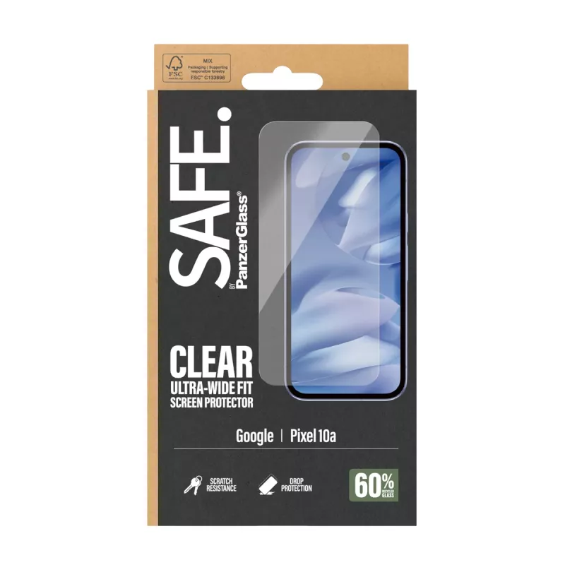 PanzerGlass SAFE. by ® Προστασία οθόνης για Google Pixel 10a 5G | Ultra-Wide Fit