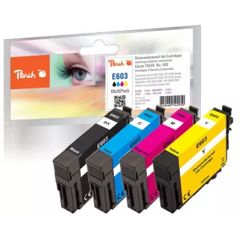 Peach PI200-868 μελανοδοχείο 4 τεμ. συμβατό τυπικής απόδοσης μαύρο, cyan, ματζέντα, κίτρινο
