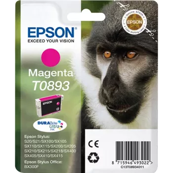 Epson Monkey ατομική συσκευασία ματζέντα T0893 DURABrite Ultra μελάνι, ματζέντα, μελάνι pigment, 3,5 ml, 1 τεμ.