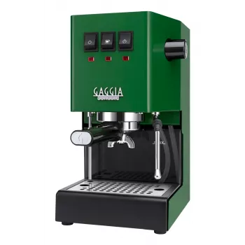 Μηχανή espresso Gaggia Classic E24 — χειροκίνητη, δοχείο νερού 2,1 L, 1200 W, πράσινο, χωρητικότητα 2 φλιτζάνια
