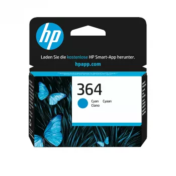 HP 364 κυανό γνήσιο δοχείο μελανιού, κυανό, 1 τεμ., 300 σελίδες