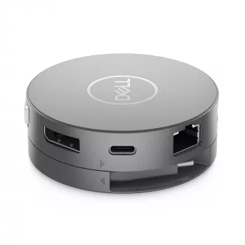 DELL Pro 7-in-1 USB-C Travel Hub - DA310, ενσύρματο, USB 3.2 Gen 2 (3.1 Gen 2) Type-C, 10,100,1000 Mbit/s, ασημί, 3840 x 2160 pixel, 1920 x 1080 pixel