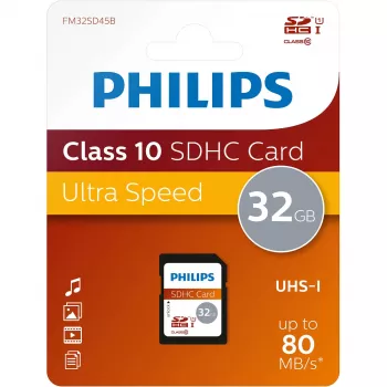 Μνήμη Flash Philips 32 GB UHS-I FM32SD45B/10