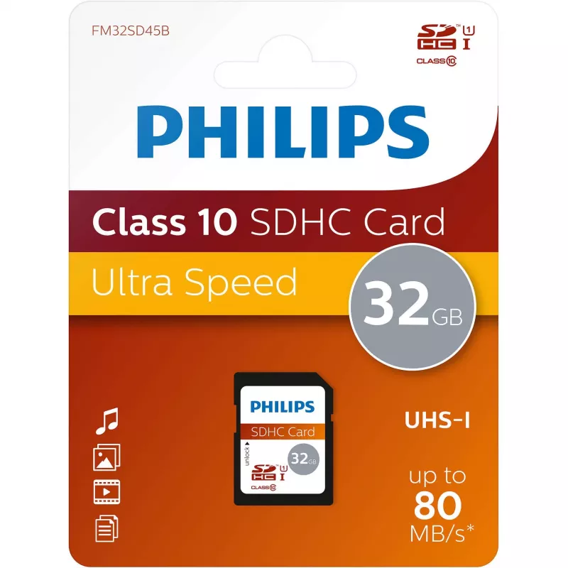 Μνήμη Flash Philips 32 GB UHS-I FM32SD45B/10