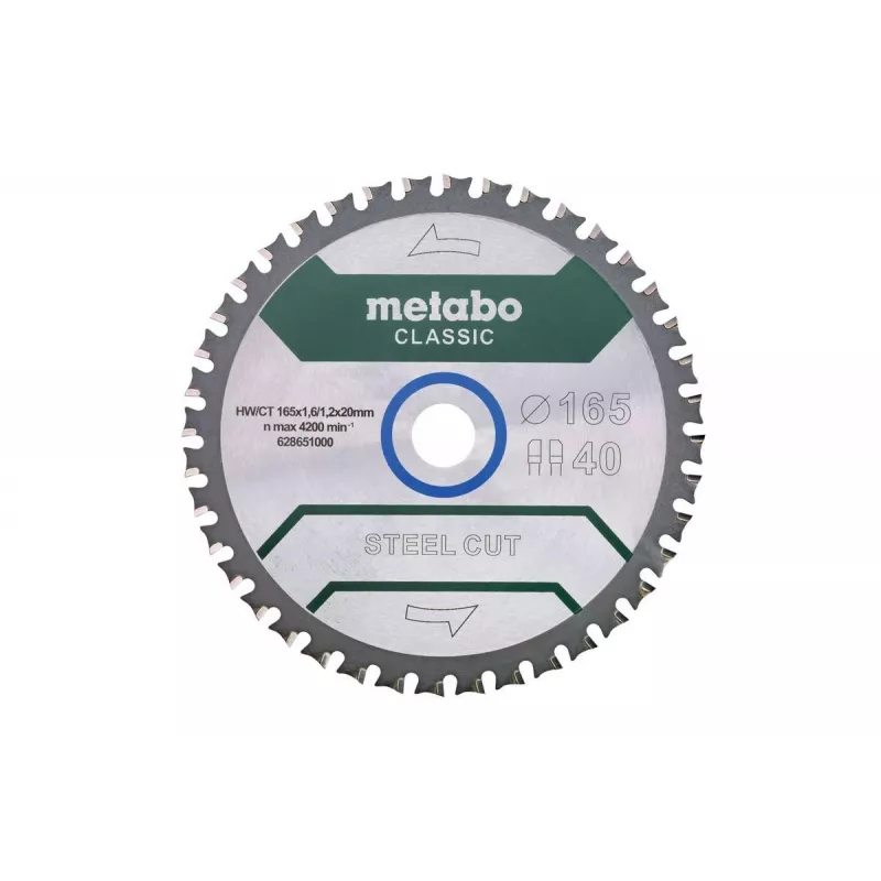 Δίσκος δισκοπρίονου Metabo 628651000 16,5 cm για μέταλλο
