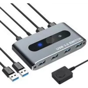 Techly USB 3.0 διακόπτης 2 εισόδων PC 4 εξόδων - 4 θυρών - USB 2.0