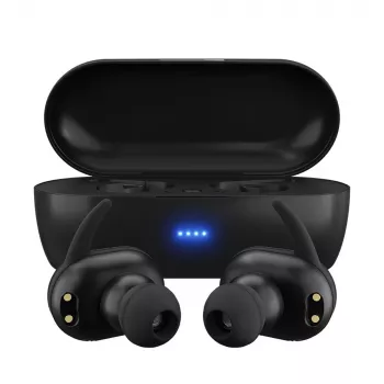 MAXELL MINI DUO ασύρματα ακουστικά in-ear με θήκη φόρτισης μαύρα
