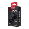 MAXELL MINI DUO ασύρματα ακουστικά in-ear με θήκη φόρτισης μαύρα