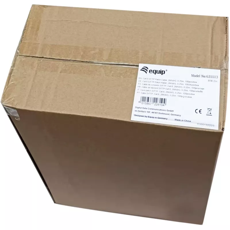 Equip 635513 Cat.6 S/FTP LSZH Σετ καλωδίων patch, RJ-45, 0,25 m, Λευκό, 100 τεμ.