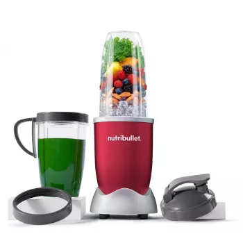 NutriBullet NB907R 0,9 L Μπλέντερ μαγειρέματος 900 W Κόκκινο, Ασημί