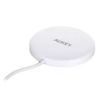 AUEKY Aircore Magnetic LC-A1 Ασύρματος μαγνητικός φορτιστής QI USB-C 15W Λευκό