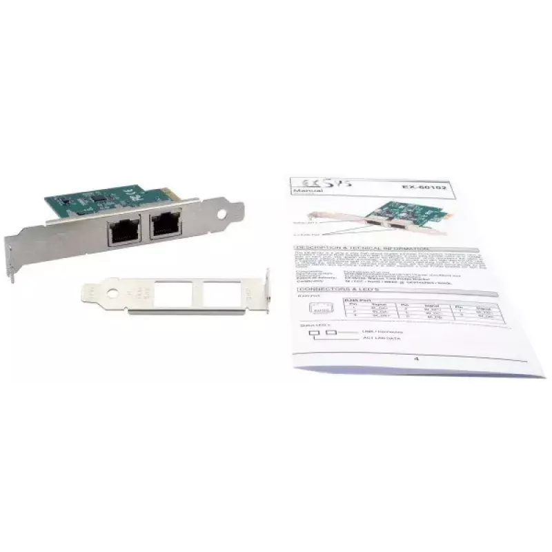 Εσωτερική κάρτα Ethernet EXSYS EX-60102 1000 Mbit/s PCI Express ενσύρματη