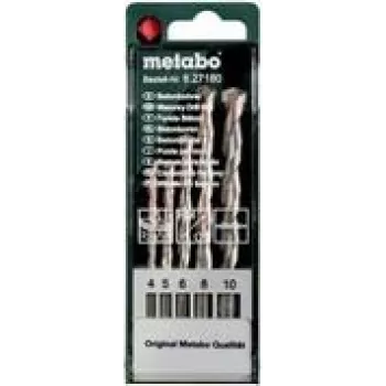Σετ σπειροειδών τρυπανιών μπετόν Metabo 627180000 — 5 τεμ.: 4, 5, 6, 8, 10 mm