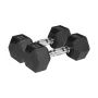 Λαστιχένια βαράκια χυτοσιδήρου HEX 2x9 kg REBEL ACTIVE