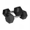Λαστιχένια βαράκια χυτοσιδήρου HEX 2x9 kg REBEL ACTIVE