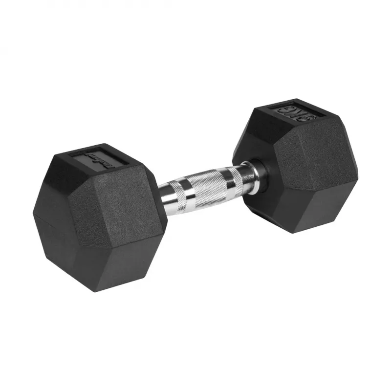 Λαστιχένια βαράκια χυτοσιδήρου HEX 2x9 kg REBEL ACTIVE