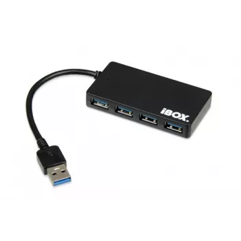 iBox IUH3F56 hub διασύνδεσης USB 3.2 Gen 1 (3.1 Gen 1) Type-A 5000 Mbit/s μαύρο