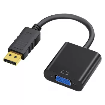 Αντάπτορας DisplayPort σε VGA IBOX IADPVGA, βύσμα DisplayPort αρσενικό σε υποδοχή VGA θηλυκή 15 ακίδων, υποστηρίζει 1080p, ασημί