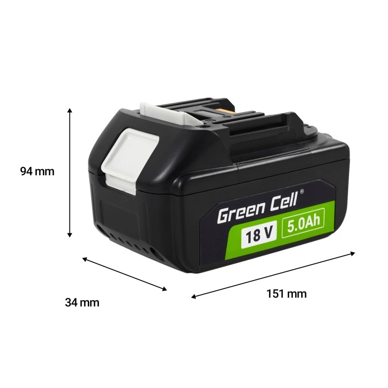 Μπαταρία Green Cell PTMA18V5 Lithium-Ion 5Ah 600g
