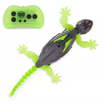 HEX BOTS | Διαδραστικό παιχνίδι ρομπότ gecko RC αναρριχώμενο στον τοίχο | Πράσινο/Γκρι