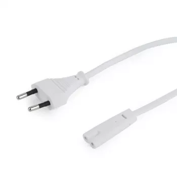 Καλώδιο τροφοδοσίας Gembird PC-184/2-W — 1,8 m, βύσμα Type-C αρσενικό σε υποδοχή C8 θηλυκή, λευκό