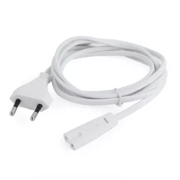 Καλώδιο τροφοδοσίας Gembird PC-184/2-W — 1,8 m, βύσμα Type-C αρσενικό σε υποδοχή C8 θηλυκή, λευκό