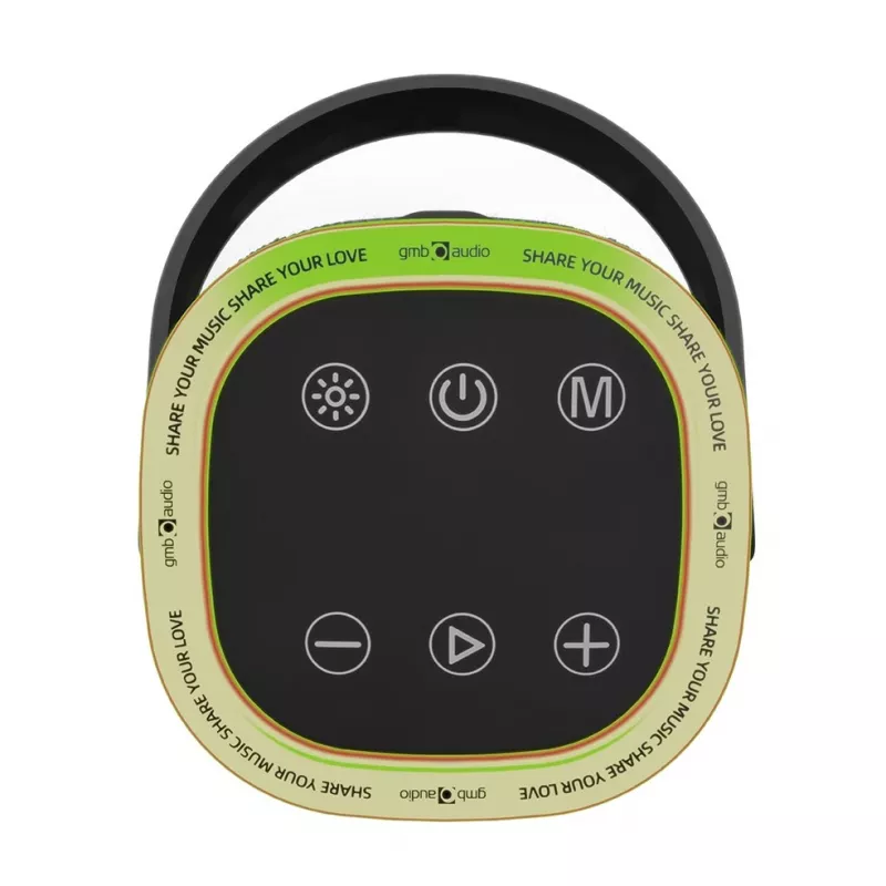 Φορητό ηχείο GEMBIRD SPK-BT-LED-06, Bluetooth, ενσωματωμένο LED, επαναφορτιζόμενη μπαταρία