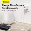 Καλώδιο USB Baseus Superior USB 2.0 1,5 m USB A USB C/Micro USB A/Lightning Λευκό