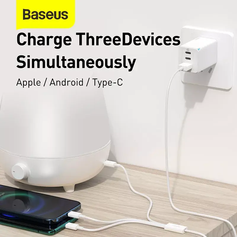 Καλώδιο USB Baseus Superior USB 2.0 1,5 m USB A USB C/Micro USB A/Lightning Λευκό