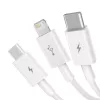 Καλώδιο USB Baseus Superior USB 2.0 1,5 m USB A USB C/Micro USB A/Lightning Λευκό