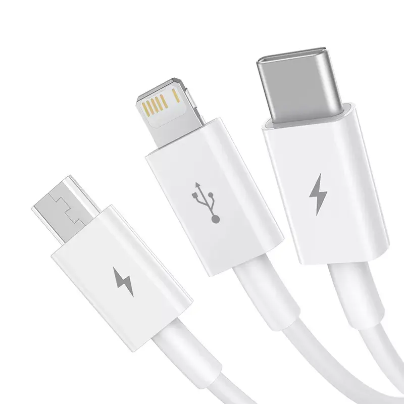 Καλώδιο USB Baseus Superior USB 2.0 1,5 m USB A USB C/Micro USB A/Lightning Λευκό